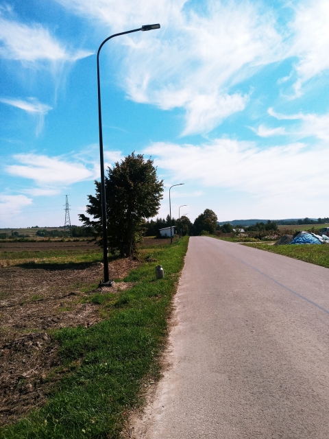 Droga po budowie oświetlania