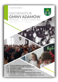 Ikona graficzna przedstawiająca pierwszą stronę Informatora Gminy Adamów Nr 1/2018(5)