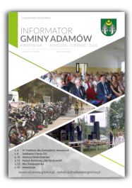 Ikona graficzna przedstawiająca pierwszą stronę Informatora Gminy Adamów Nr 2/2018(6)