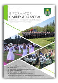 Ikona graficzna przedstawiająca pierwszą stronę Informatora Gminy Adamów Nr 2/2019(10)