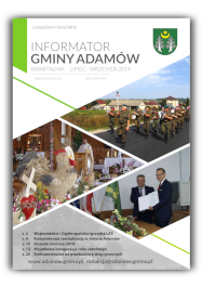 Ikona graficzna przedstawiająca pierwszą stronę Informatora Gminy Adamów Nr 3/2019(11)