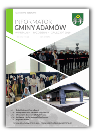 Ikona graficzna przedstawiająca pierwszą stronę Informatora Gminy Adamów Nr 4/2019(12)
