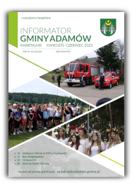 Ikona graficzna przedstawiająca pierwszą stronę Informatora Gminy Adamów Nr 2/2023(26)