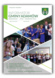 Ikona graficzna przedstawiająca pierwszą stronę Informatora Gminy Adamów Nr 3/2023(27)