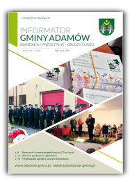 Ikona graficzna przedstawiająca pierwszą stronę Informatora Gminy Adamów Nr 4/2023(28)