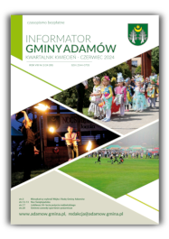 Ikona graficzna przedstawiająca pierwszą stronę Informatora Gminy Adamów Nr 1/2024(29)
