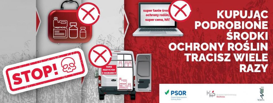 Ulotka informacyjna dotycząca nielegalnych środków ochrony roślin